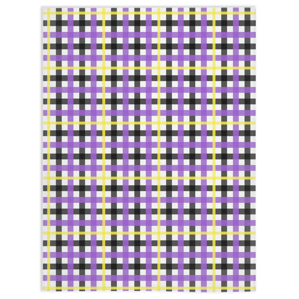 Nonbinary Plaid Pride Minky Blankets