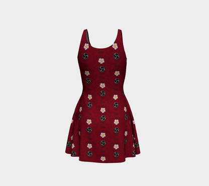 Wild Rose and Vine BDSM Red Flare Dress