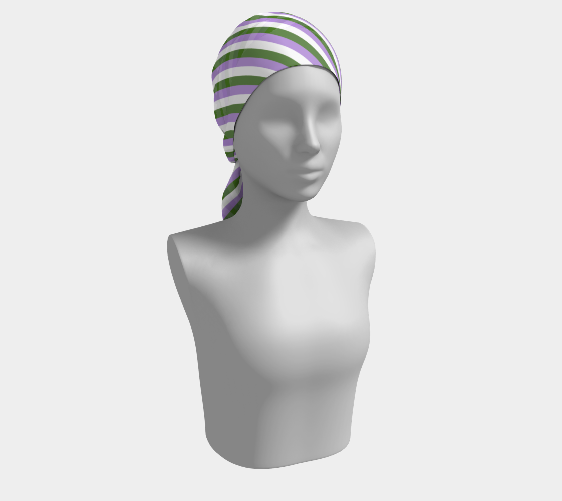 Genderqueer Striped Long Scarf