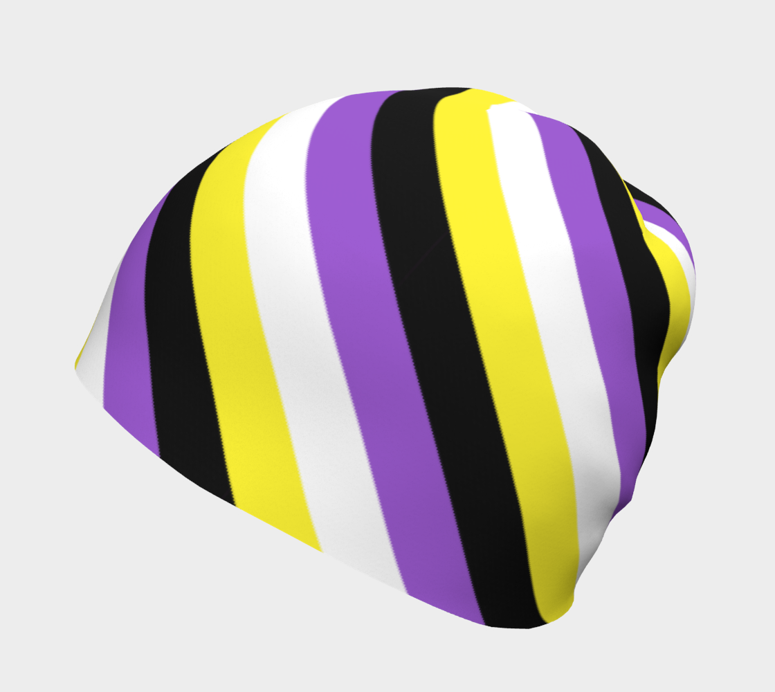 Nonbinary Striped Beanie