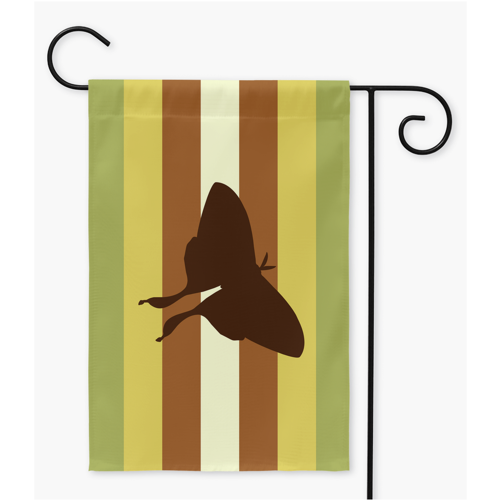 Buggender - Moth Pride Yard and Garden Flags | Single Or Double-Sided | 2 Sizes | Gender Identity and Expression