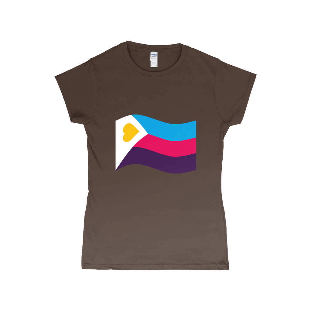 Polyamory Pride Flag Fitted Tshirt | Choose Your Flag | Gildan