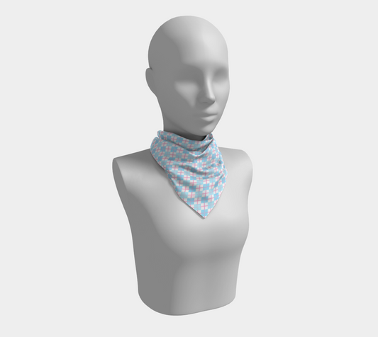 Transmasculine Argyle  Square Scarf