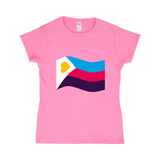 Polyamory Pride Flag Fitted Tshirt | Choose Your Flag | Gildan