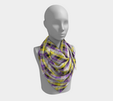 Foulard carré Argyle brillant non binaire