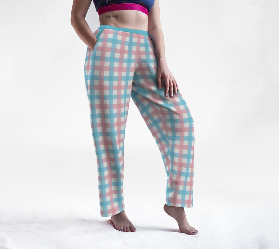 Pantalon de détente transgenre vichy