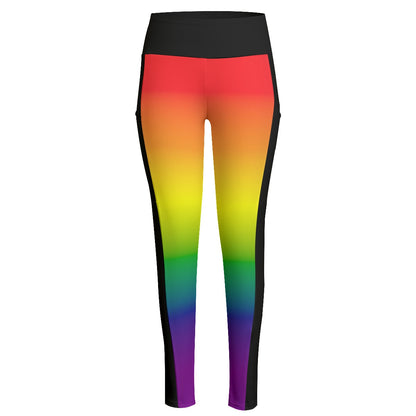 Leggings taille haute dégradé Pride avec poches latérales | Choisissez votre coloris