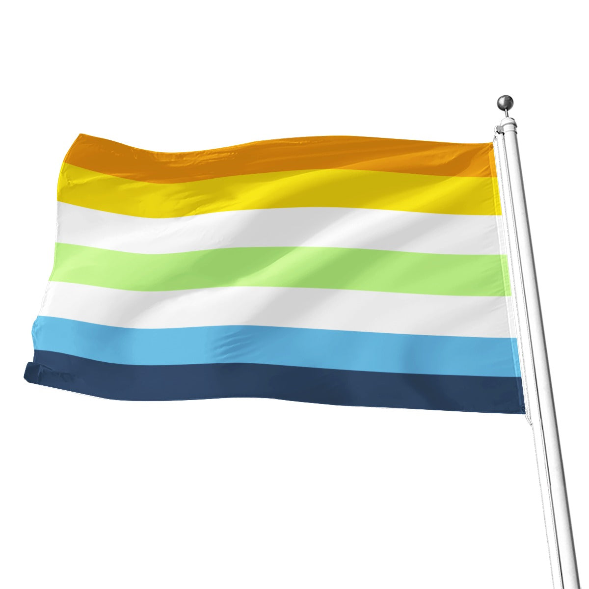 Aroace Agender - Drapeau imprimé intégral V1 | 5 tailles