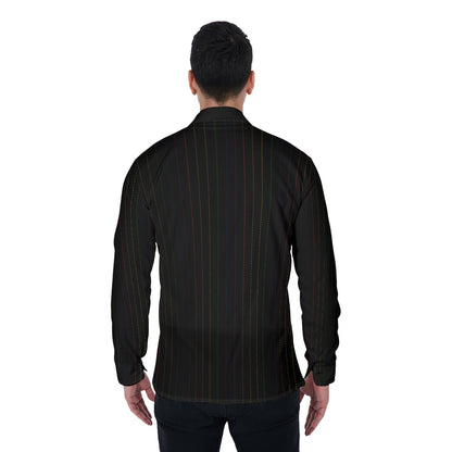 Pride Pinstriped 4-Way Stretch Long Sleeve Shirt with Collar | Relaxed Fit | Choose Your Colourway