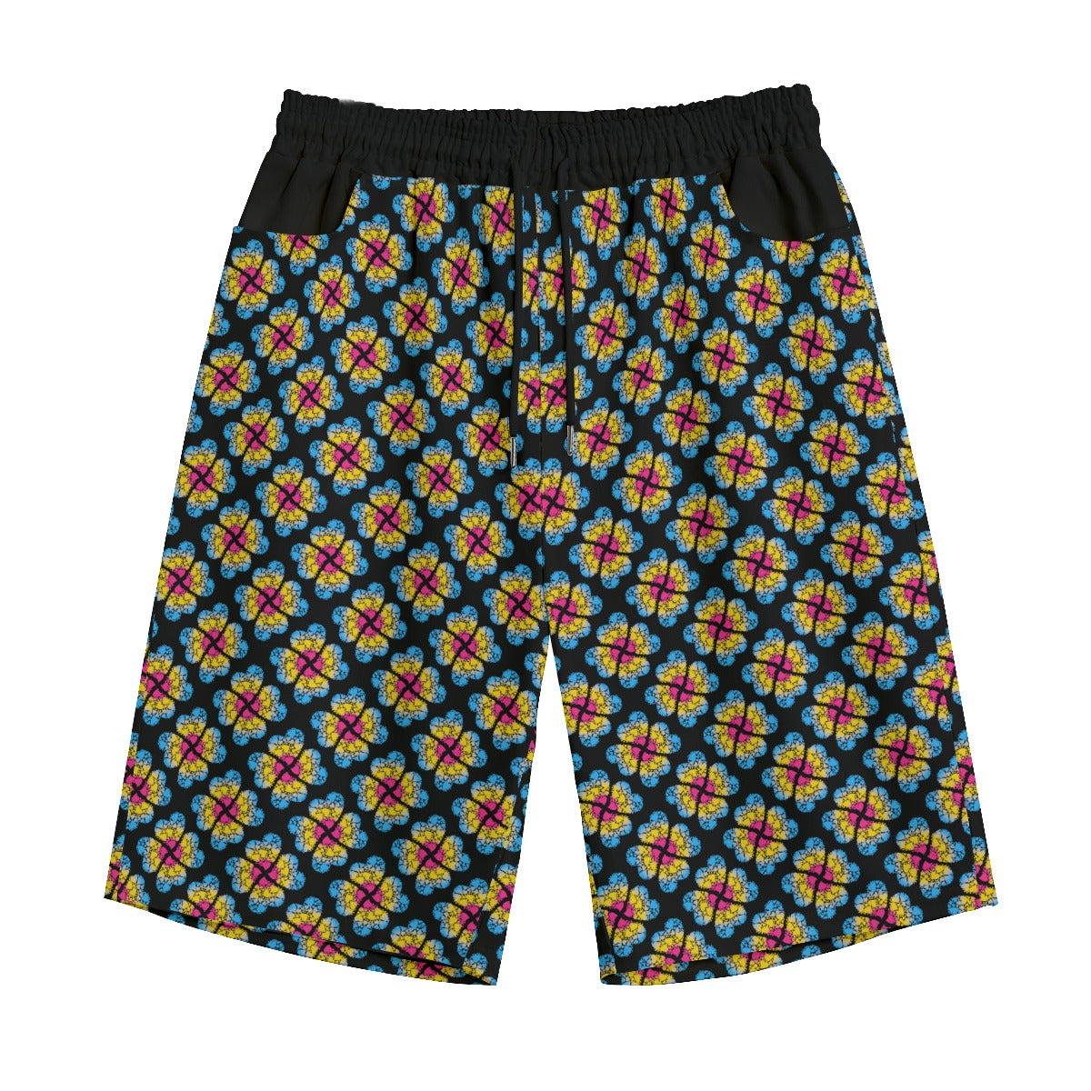 Heart Flowers Straight Casual Shorts | 245GSM Cotton | Choose Your Colourway