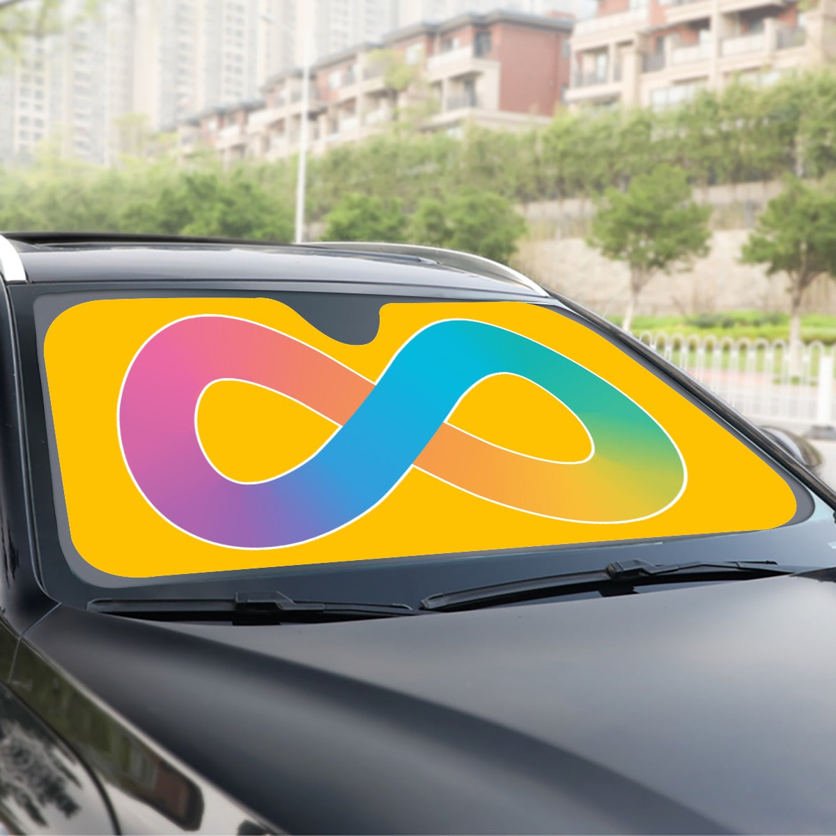 Disability and Neurodiversity Pride Flag Windshield Sunshade | 137cm(53.9”) | Choose Your Flag