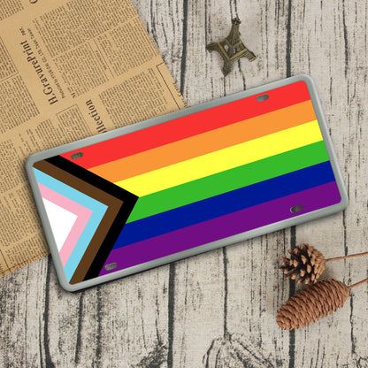 Rainbow Pride Decorative License Plate | Choose Your Flag