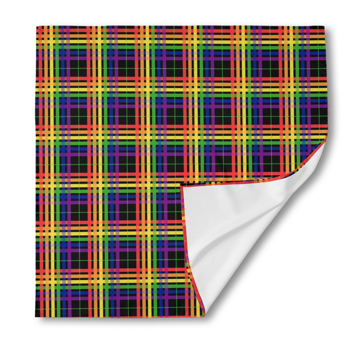 Plaid Faux Silk Bandana | Choose Your Colourway