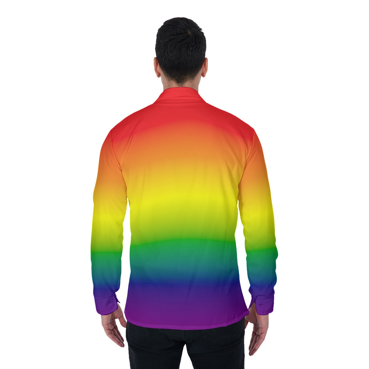 Pride Gradient 4-Way Stretch Long Sleeve Shirt with Collar | Relaxed Fit | Choose Your Colourway