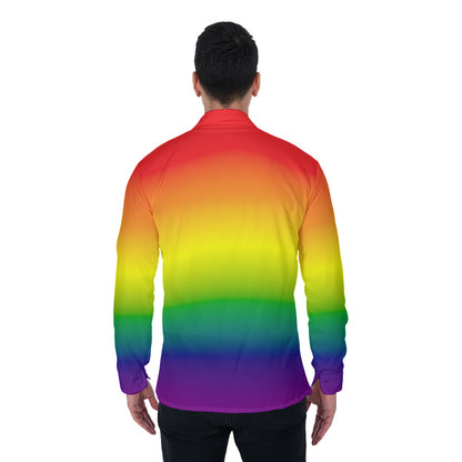 Pride Gradient 4-Way Stretch Long Sleeve Shirt with Collar | Relaxed Fit | Choose Your Colourway