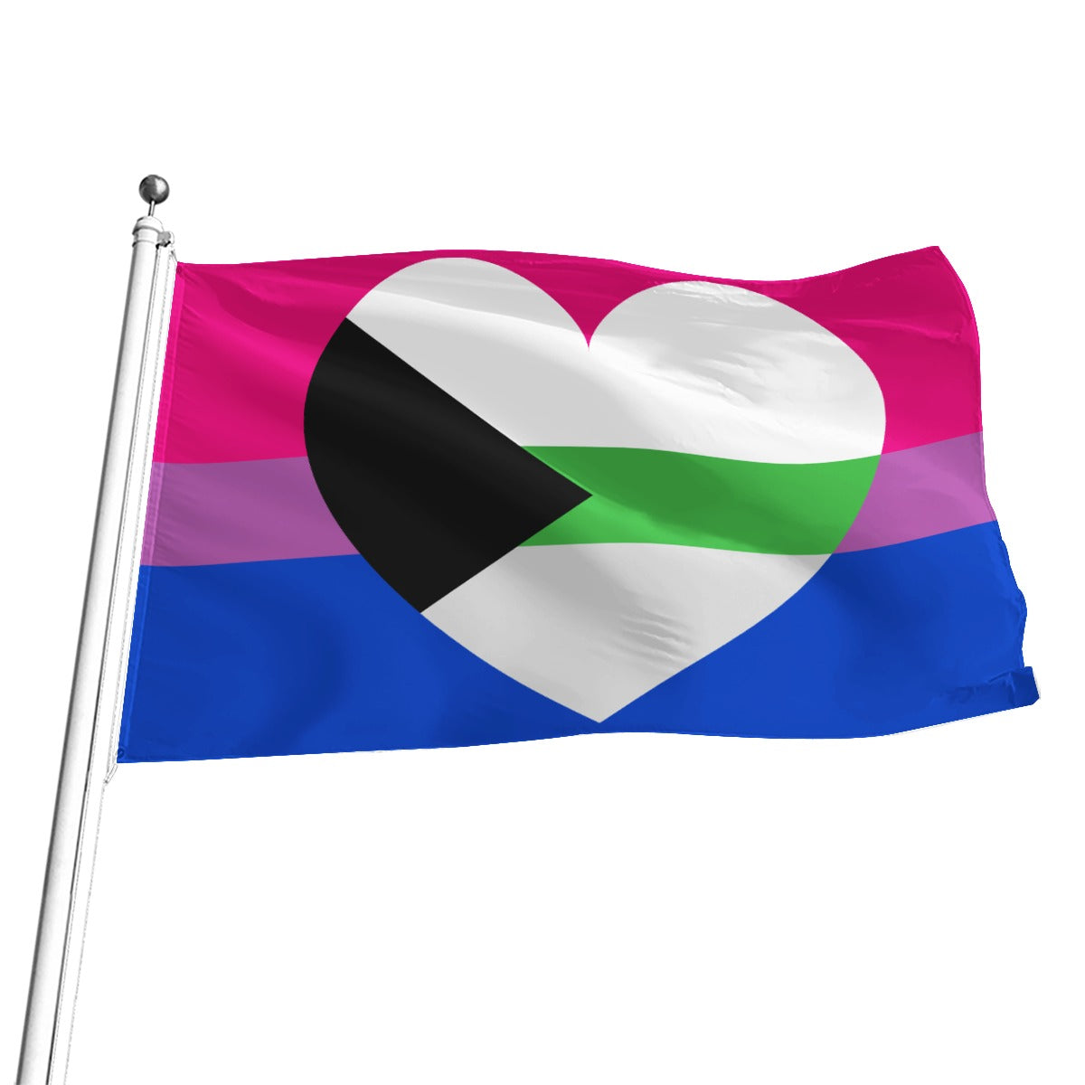 Bisexual Demiromantic All-Over Print Flag | 5 Sizes