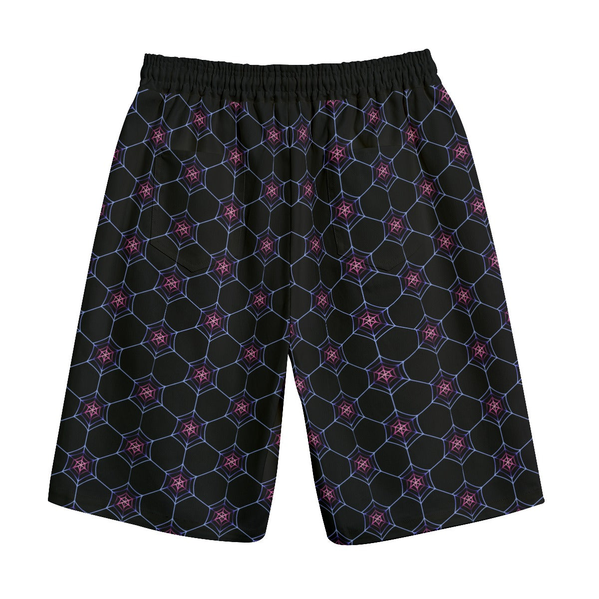 Geometric Spiderweb Straight Casual Shorts | 245GSM Cotton | Choose Your Colourway