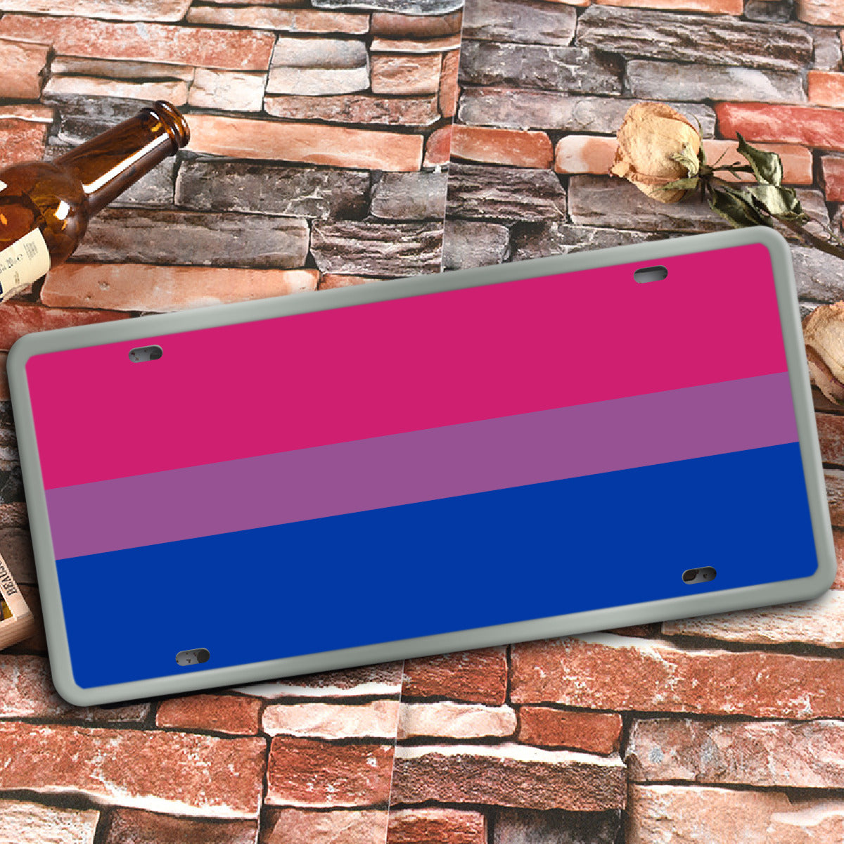 Romantic and Sexual Orientation Pride Decorative License Plate | Choose Your Flag