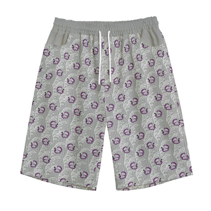 Betta and Seaweed Pattern Straight Casual Shorts | 245GSM Cotton | Choose Your Colourway