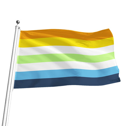 Aroace Agender - Drapeau imprimé intégral V1 | 5 tailles