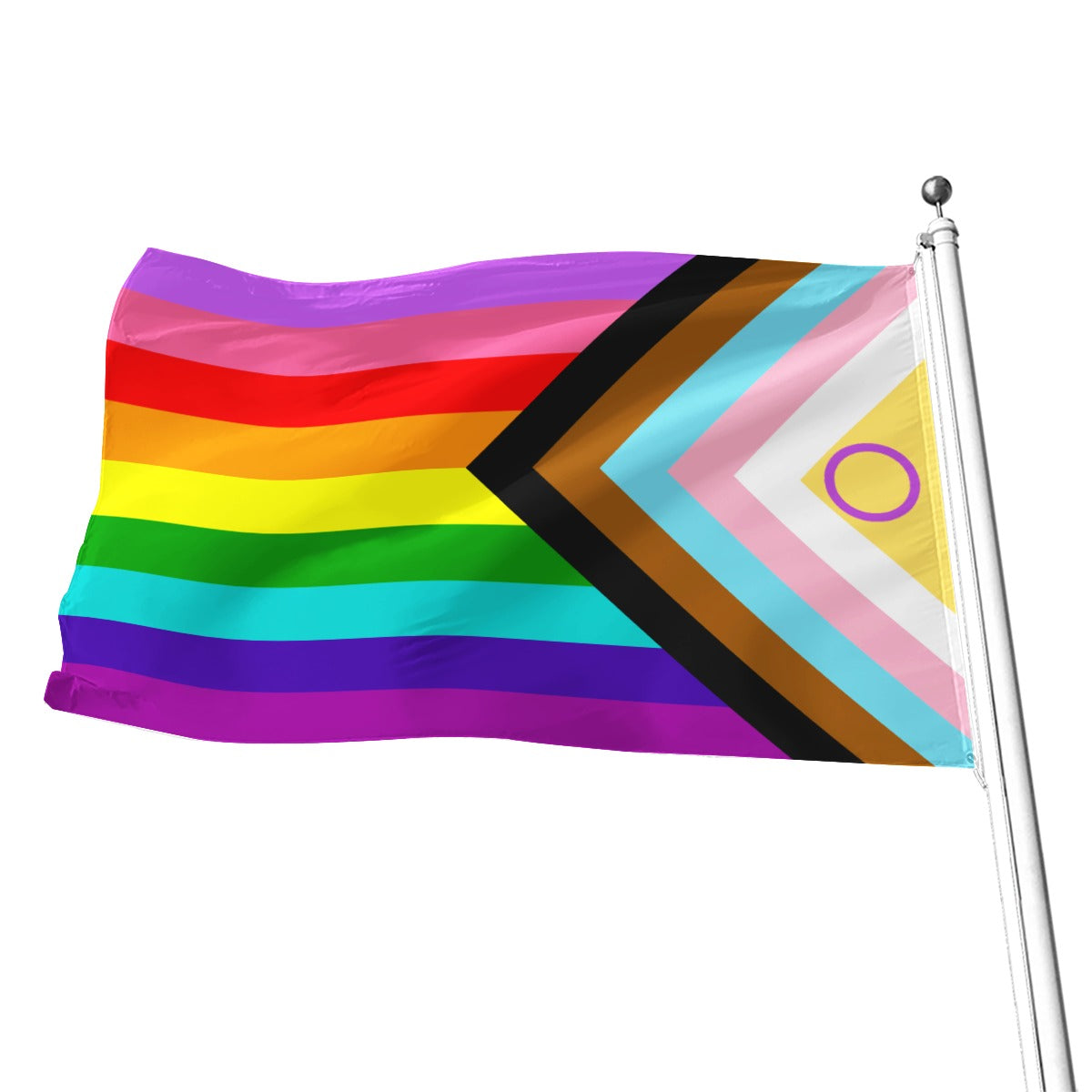 Intersexe inclusif Gilbert Baker Rainbow All-Over Print Flag | 5 tailles