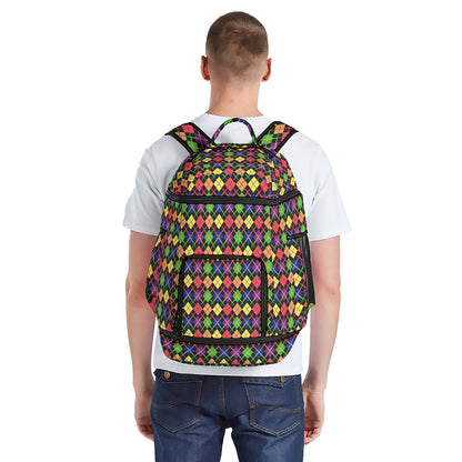 Plaid All-Over Print Multifunctional Backpack | Choose Your Colourway