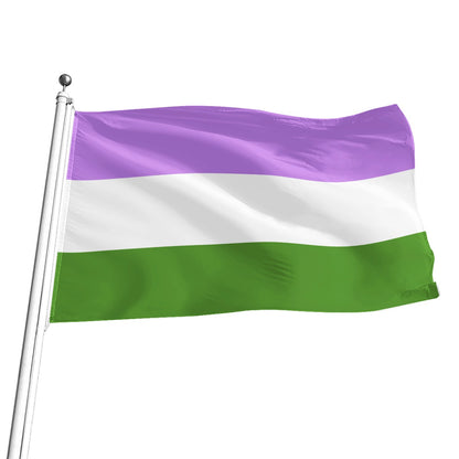 Drapeau imprimé sur toute la longueur Genderqueer | 5 tailles