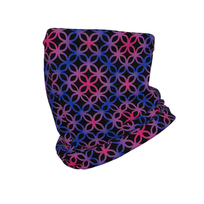 Funda para el cuello de tejido polar con estampado integral Circle Trellis