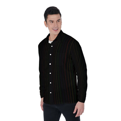 Pride Pinstriped 4-Way Stretch Long Sleeve Shirt with Collar | Relaxed Fit | Choose Your Colourway