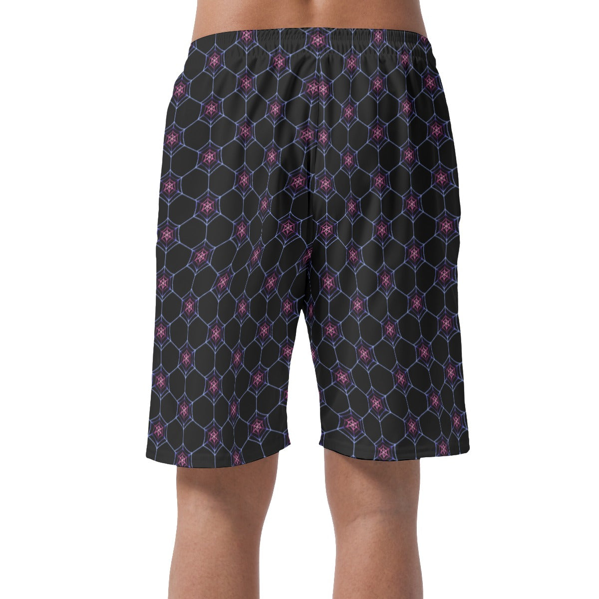 Geometric Spider Pattern Relaxed Fit Casual Shorts | 4-Way Stretch | Choose Your Colourway