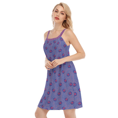 Betta and Seaweed Pattern Sleeveless Cami Dress | Choose Your Colourway