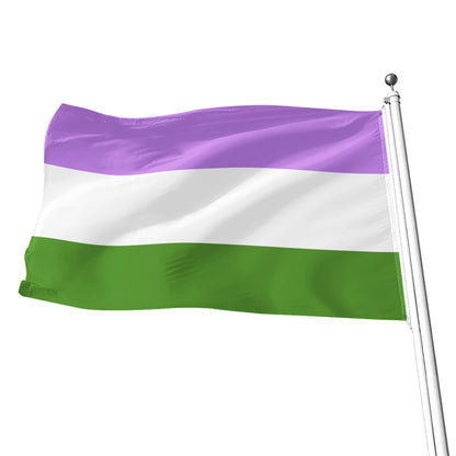 Drapeau imprimé sur toute la longueur Genderqueer | 5 tailles