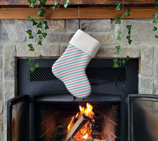 Transgender Barber Striped Holiday Stocking