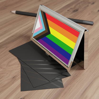 Rainbow Pride Flag Business Card Holder/Slim Wallet | Choose Your Flag | LGBTQIA2S+