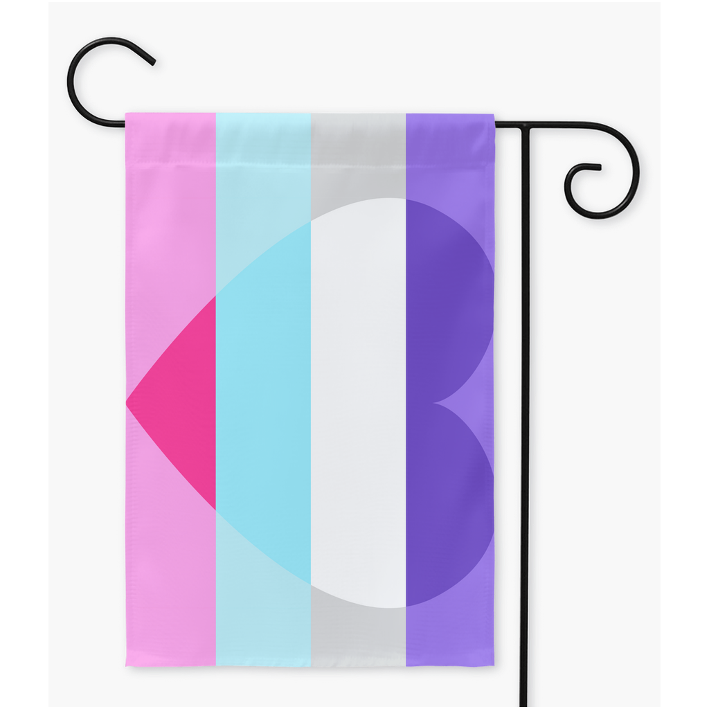 Multiromantic Yard and Garden Flags | Single Or Double-Sided | 2 Sizes | Romantic and Sexual Orientations