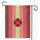 Banderas de jardín y patio del Orgullo Rosesexual | Una o dos caras | 2 tamaños | Espectro aromático y asexual