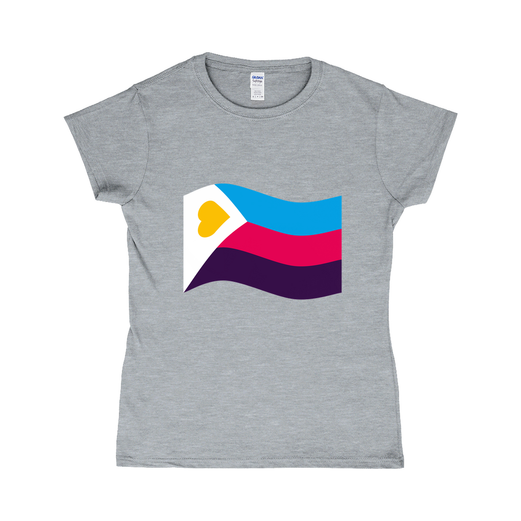 Polyamory Pride Flag Fitted Tshirt | Choose Your Flag | Gildan