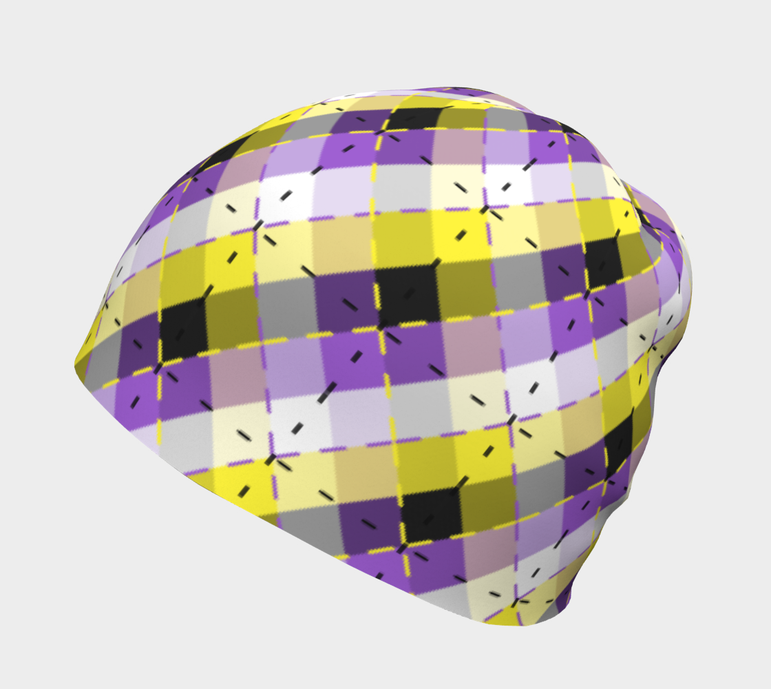 Nonbinary Bright Argyle Beanie