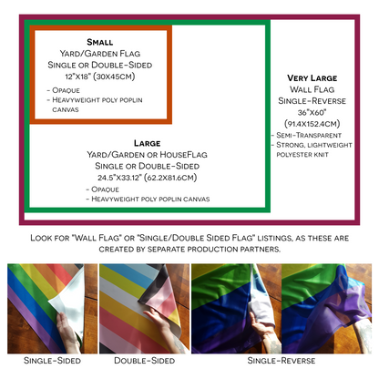 Ace Spec Pride Yard and Garden Flags  | Single Or Double-Sided | 2 Sizes | Aromantic and Asexual Spectrum Yard Flag ninjaferretart