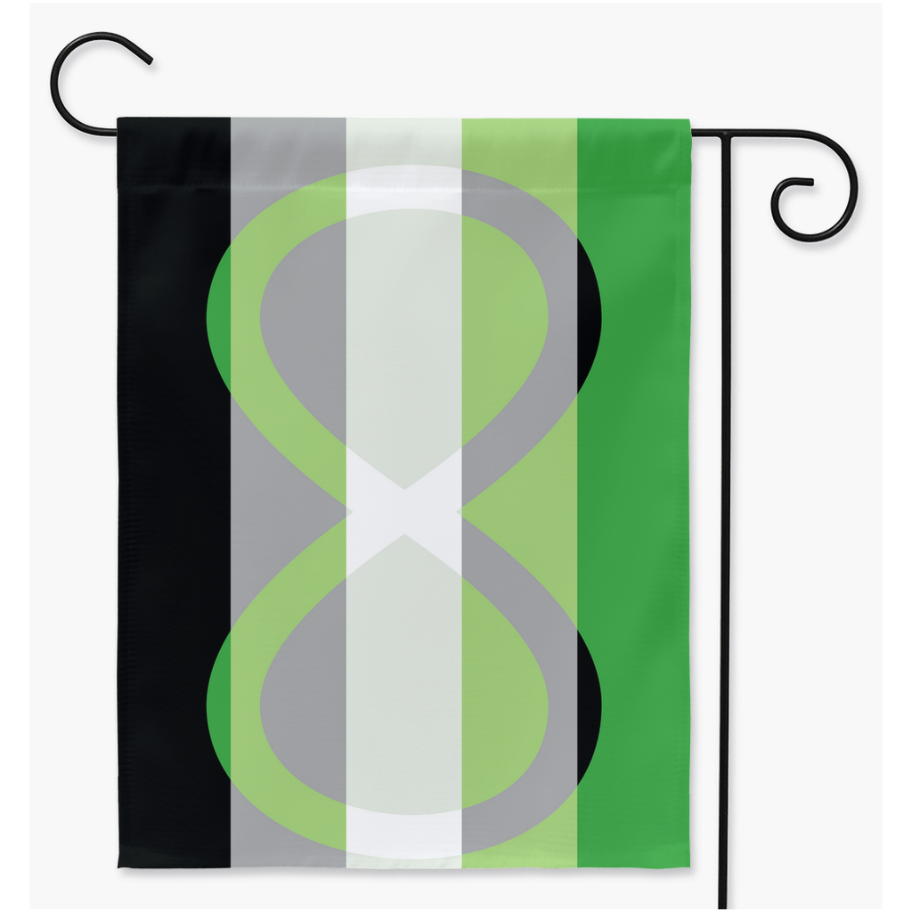 Adfecturomantic | Single Or Double-Sided | 2 Sizes | Aro Ace Spectrum Yard Flag ninjaferretart