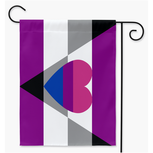 Aegosexual Biromantic | Single Or Double-Sided | 2 Sizes | Aro Ace Spectrum Yard Flag ninjaferretart