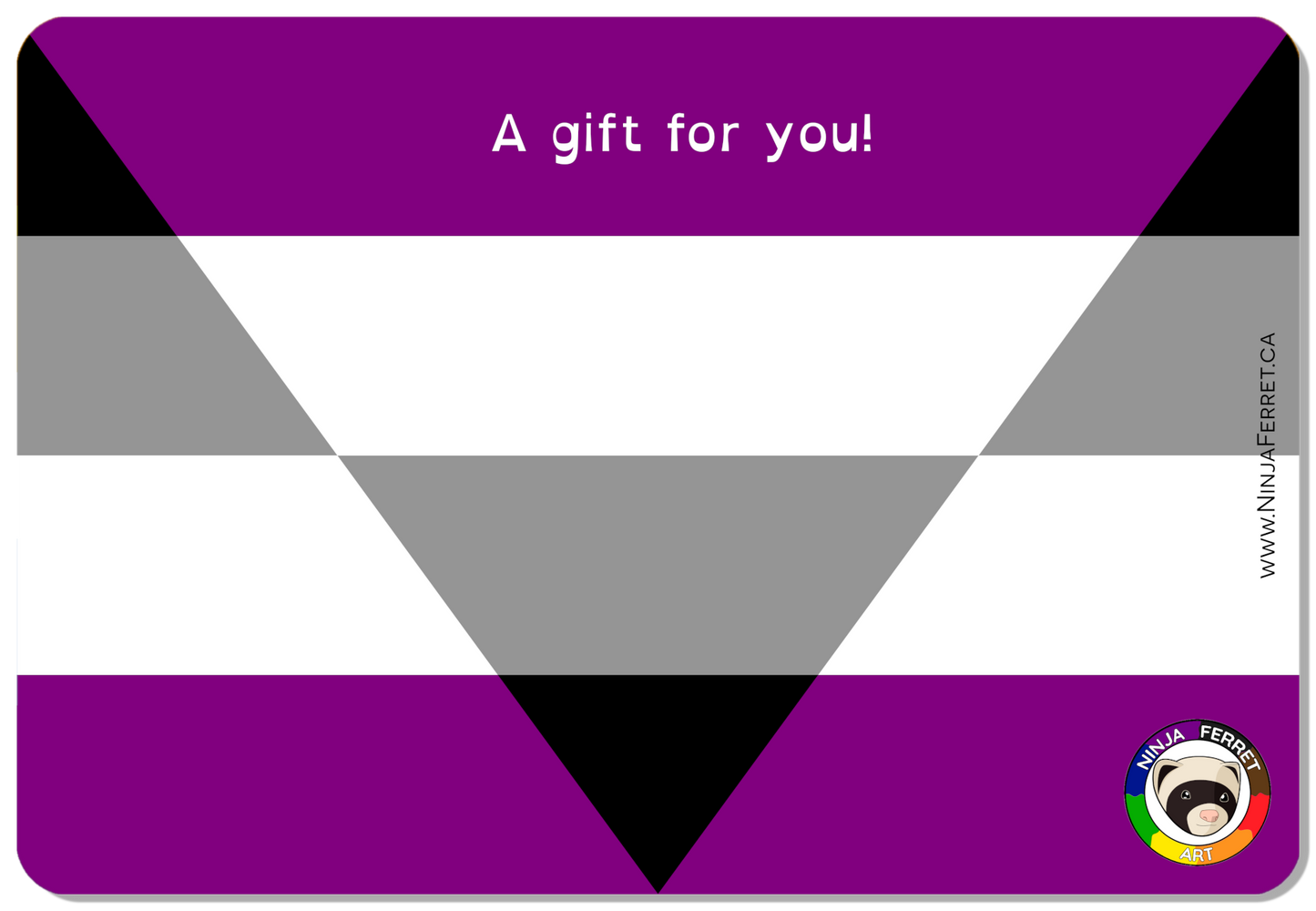 Ninja Ferret Gift Card - Aromantic & Asexual Spectrum