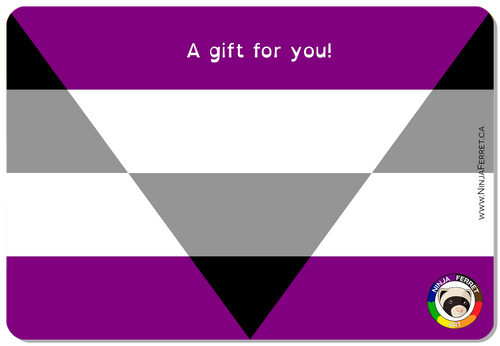 Ninja Ferret Gift Card - Aromantic & Asexual Spectrum