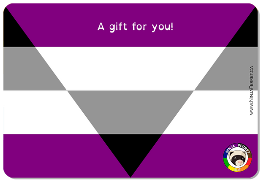 Ninja Ferret Gift Card - Aromantic & Asexual Spectrum