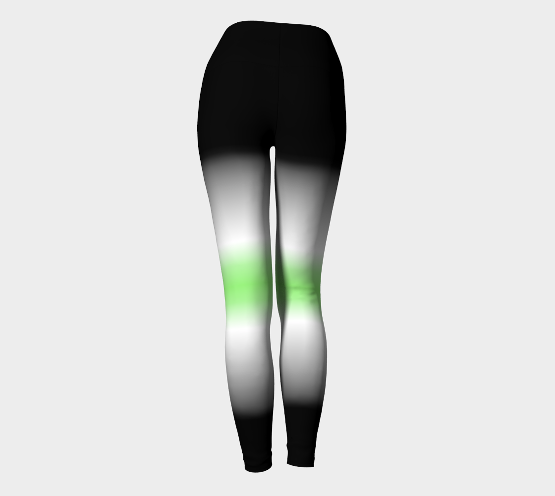 Agender Gradient Yoga Leggings Yoga Leggings ninjaferretart