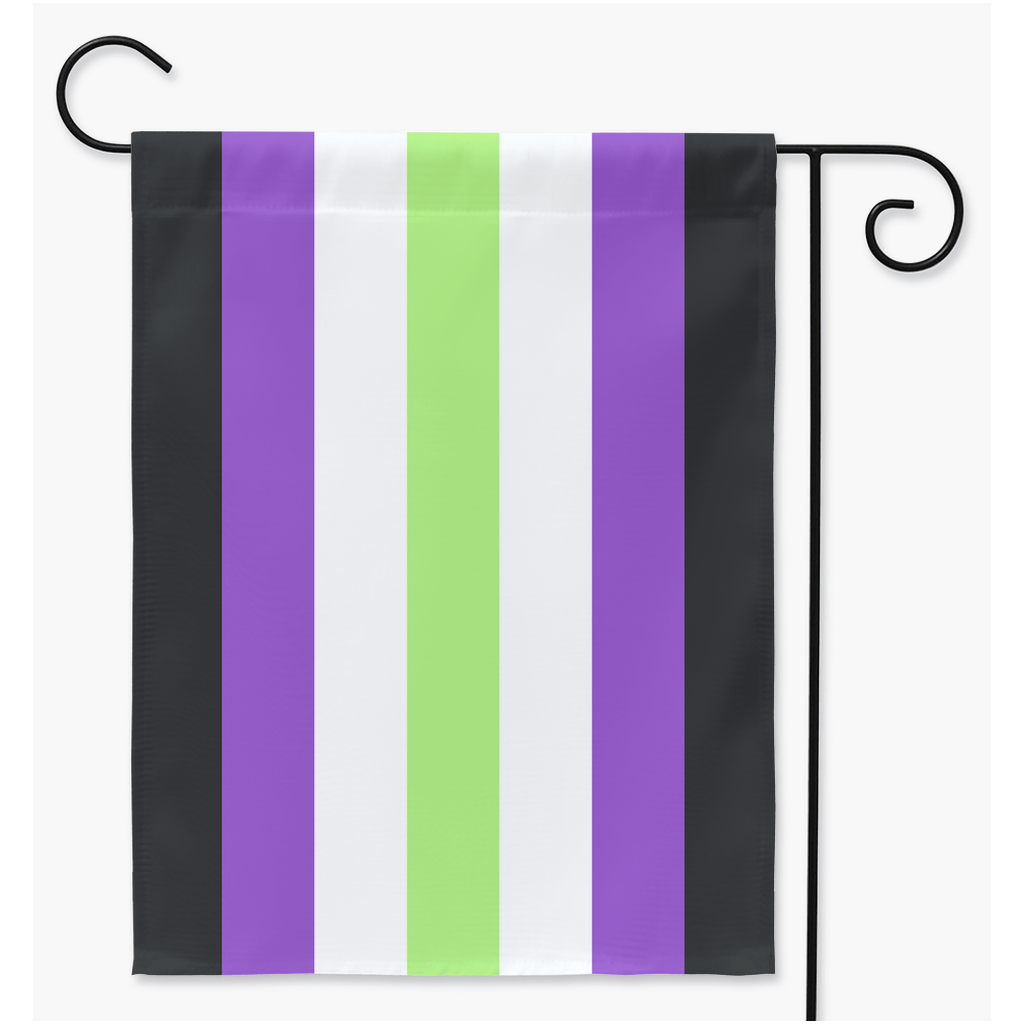 Agender Nonbinary Pride Yard and Garden Flags | Single Or Double-Sided | 2 Sizes | Gender Identity and Expression Yard Flag ninjaferretart