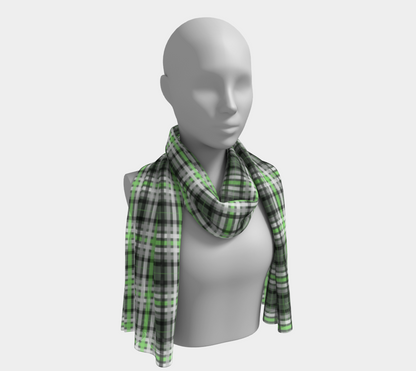 Agender Plaid Long Scarf Long Scarf ninjaferretart