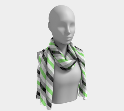 Agender Striped Long Scarf Long Scarf ninjaferretart