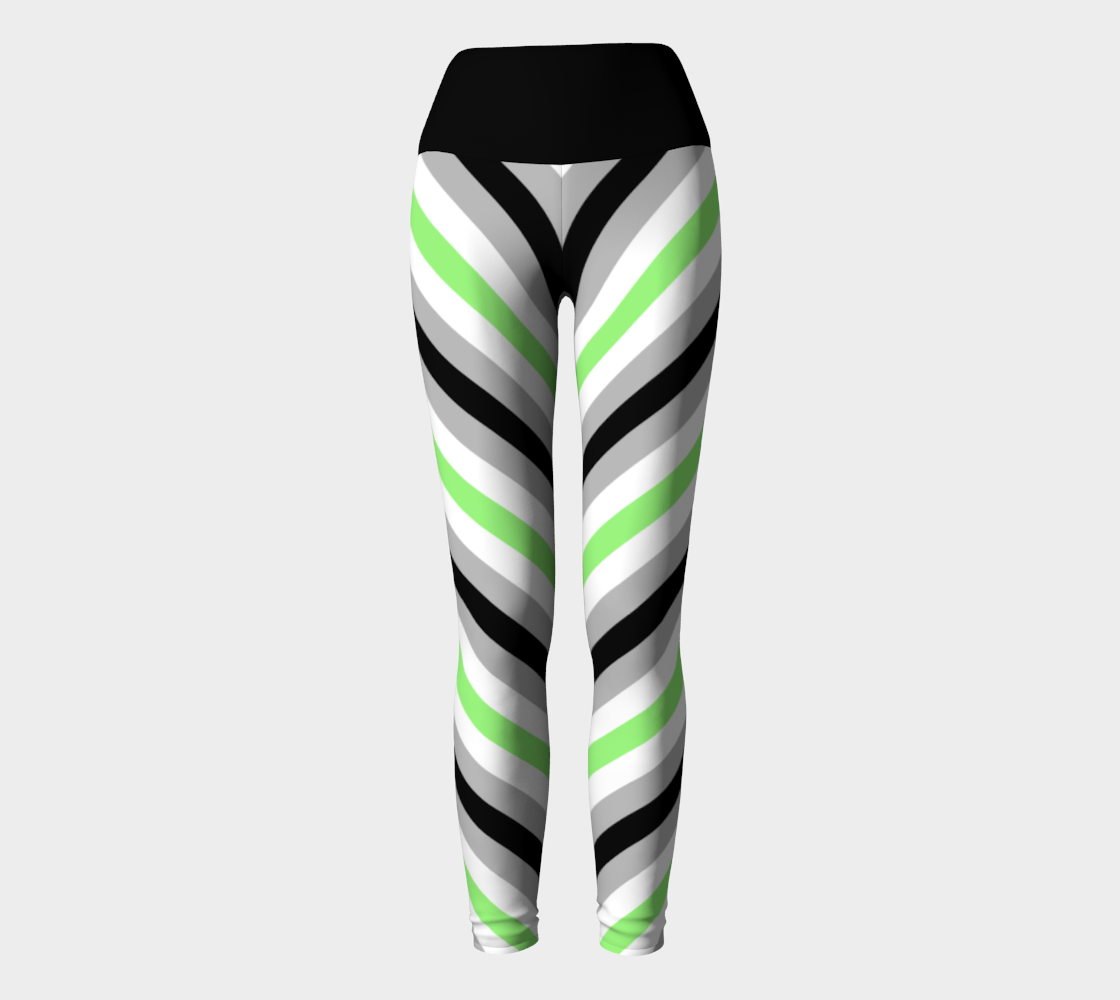 Agender Striped Yoga Leggings Yoga Leggings ninjaferretart