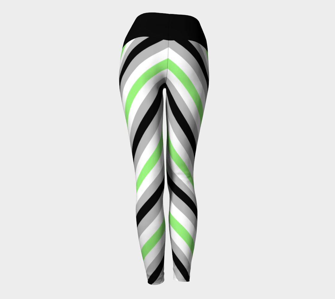 Agender Striped Yoga Leggings Yoga Leggings ninjaferretart